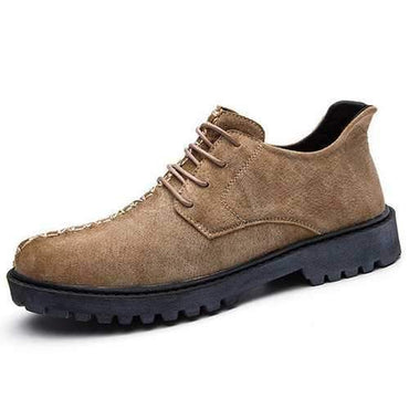 Men Hand Stitching Vintage Lace Up Casual Oxfords