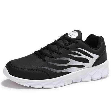 Men Large Size Leather Trainers Sport Casual Sneakers