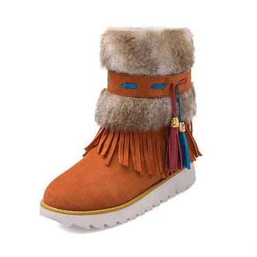 Large Size Tassel Boots