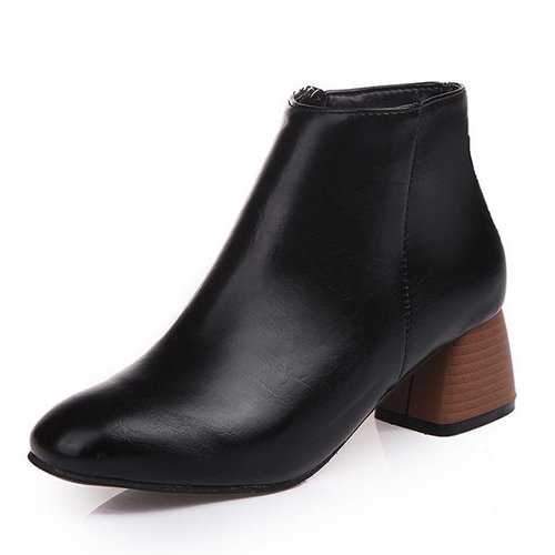 Metal Zipper Boots For Women