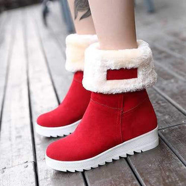 Fur Solid Winter Warm Soft Flat Boots