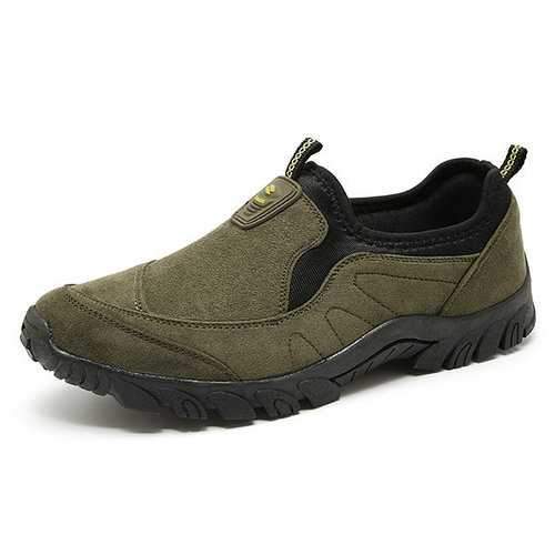 Men Canvas Elastic Slip On Walking Shoes