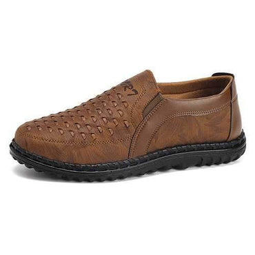 Men Woven Style Microfiber Fabric Casual Shoes