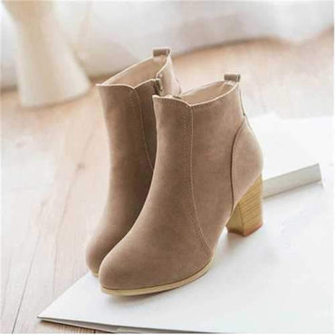 Retro Stacked Heel Boots