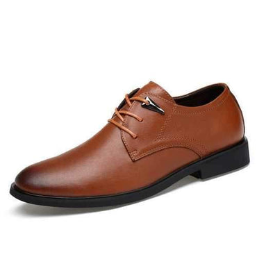 LANMARH Men Cow Leather Slip Resistant Casual Business Shoes