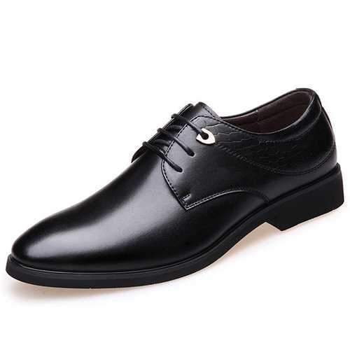 Men Lace Up Leather Dress Shoes