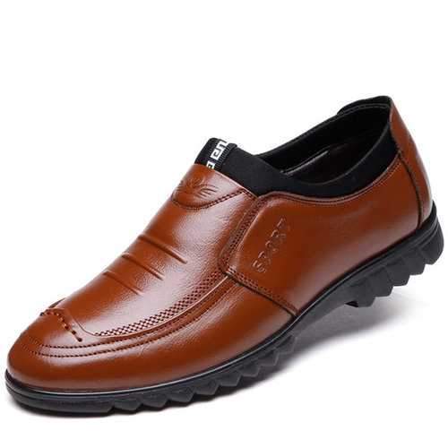 Men Comfortable Slip On Leather Shoes