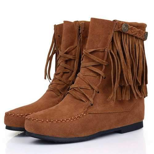 Tassel Zipper Boots