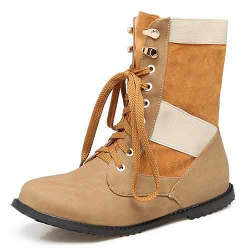 Splicing High Top Casual Boots