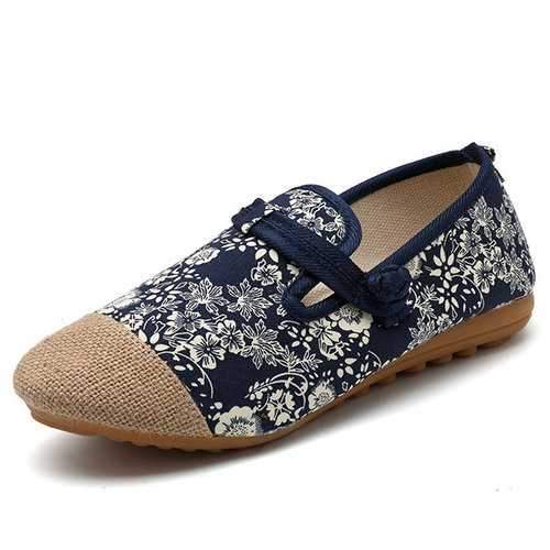 Floral Print Retro Flats