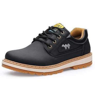 Men British Style Leather Lace Up Casual Shoes