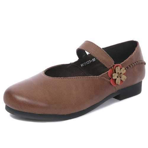 SOCOFY Flat Leather Shoes