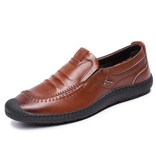 Men Hand Stitching Leather Shoes