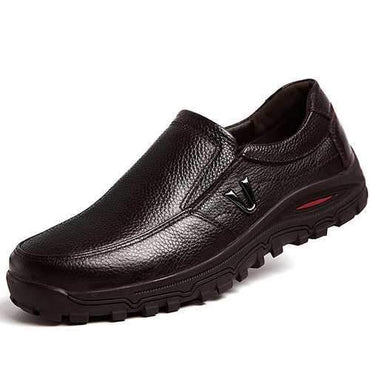 Men Large Size Cow Leather Wear-resistant Casual Shoes