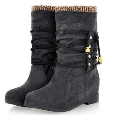 Plus Size Slip On Thermal Plush Ankle Boots For Women