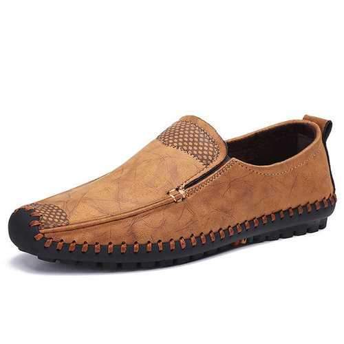 Men Hand Stitcing Soft Loafers