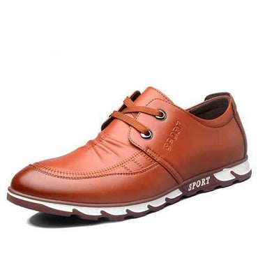 Men Microfiber Leather Large Size Lace Up Casual Shoes