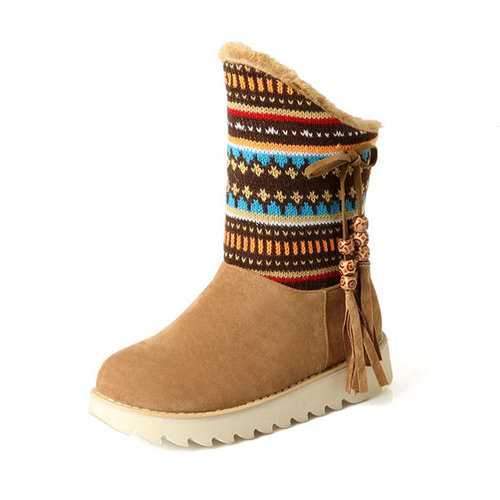 Patern Tassel Bohemia Boots