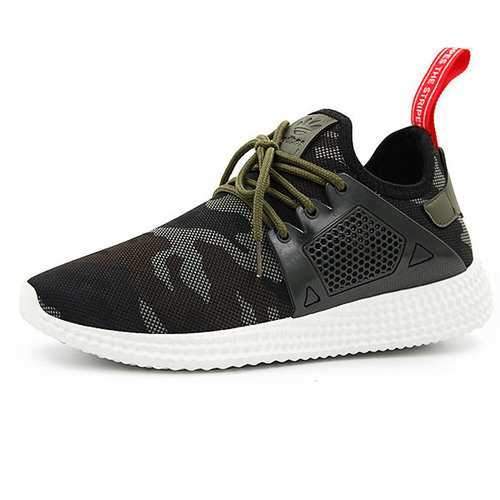 Men Camouflage Pattern Breathable Lace Up Casual Sneakers