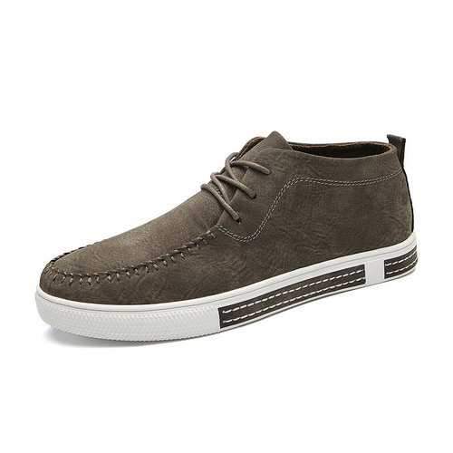 Men High Top Leather Trainers