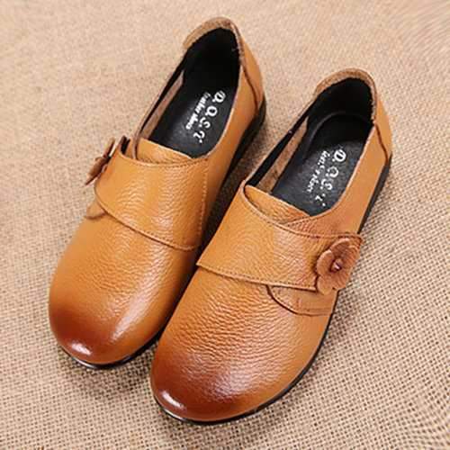 Leather Hook Loop Shoes