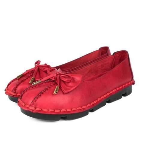 Cloth Butterfly Knot Flat Loafers