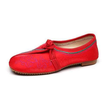 Embroidered Vintage Flat Shoes