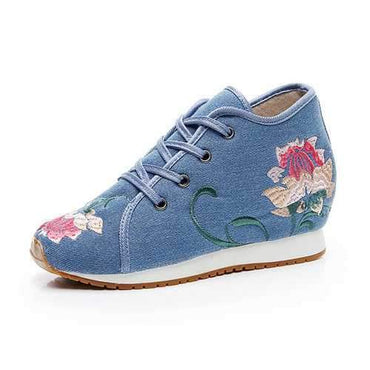 Floral Hidden Heel Casual Shoes