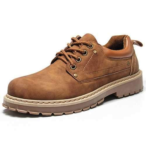 Men Round Toe Work Shoes