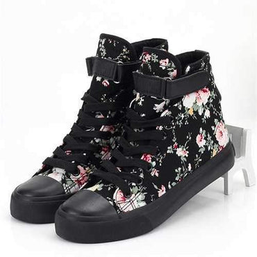 Floral Print High Top Shoes