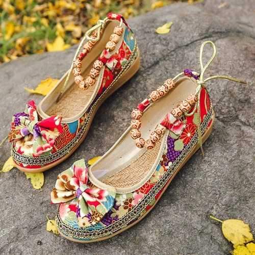 Beaded Wedges Casual Shoes