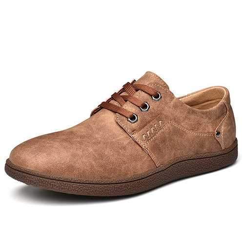 Men Microfiber Leather Non-slip Soft Sole Casual Shoes