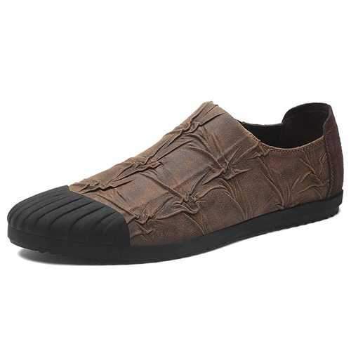 Men Microfiber Leather Slip Resistant Casual Shoes