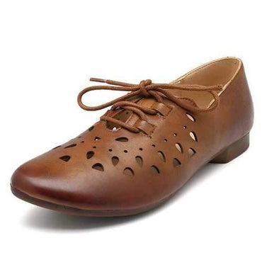 SOCOFY Casual Flat Leather Shoes