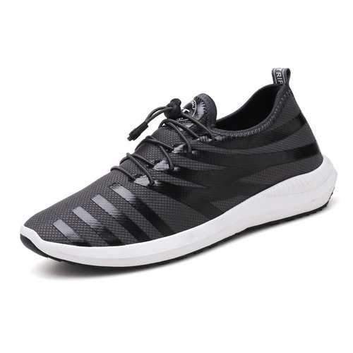 Men Slip Resistant Lace Up Sport Casual Sneakers