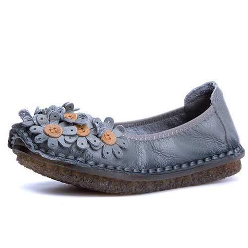 SOCOFY Soft Flat Casual Leather Loafers