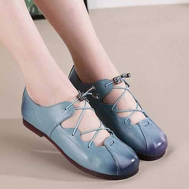 SOCOFY Casual Flat Leather Shoes