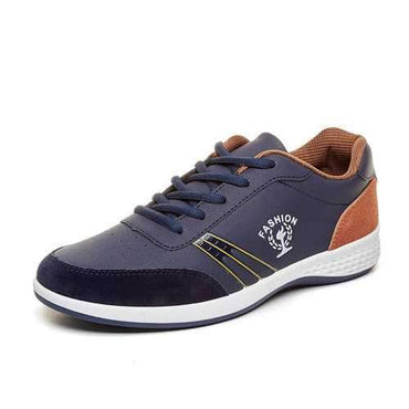 Men PU Leather Lace Up Wear-resistant Casual Shoes