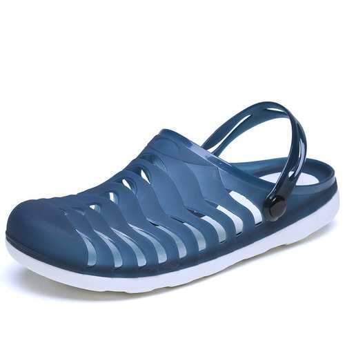 Men Breathable Hollow Out Slippers Beach Casual Sandals