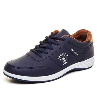 Men Leather British Style Lace Up Casual Shoes