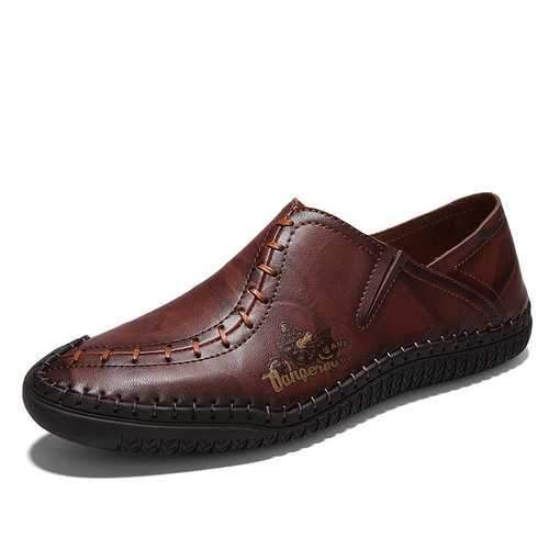 Men Hand Stitching Leather Shoes