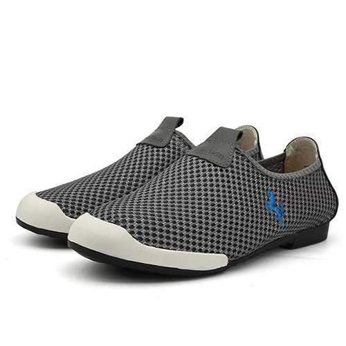 Men Honeycomb Mesh Slip On Casual Shoes