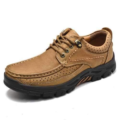 Men Breathable Cow Leather Casual Shoes