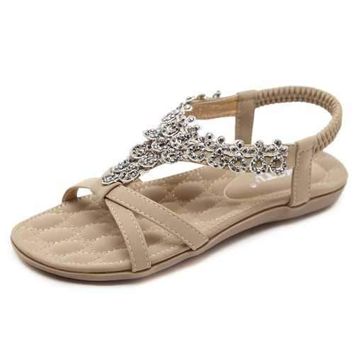 Large Size Bling Rhinestone Sandals