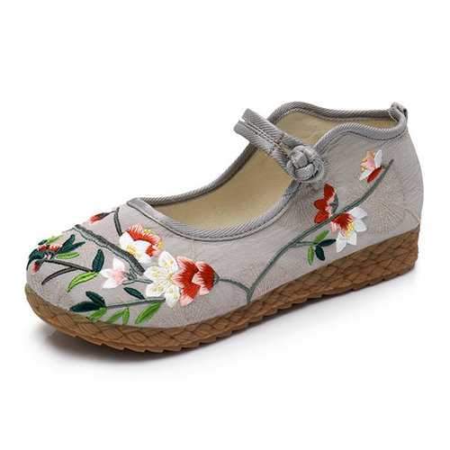 Embroidered Folkways Cloth Shoes