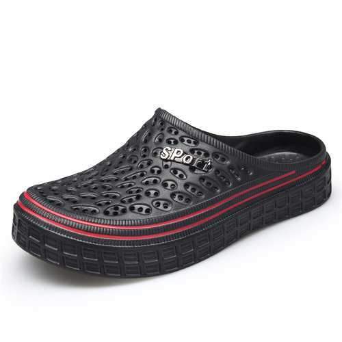 Men Breathable Hollow Out Casual Slippers Slip On Sandals