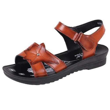 Leather Hook Loop Comfy Sandals