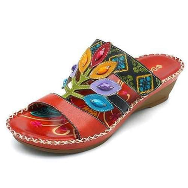 SOCOFY Bohemian Adjustable Leather Sandals