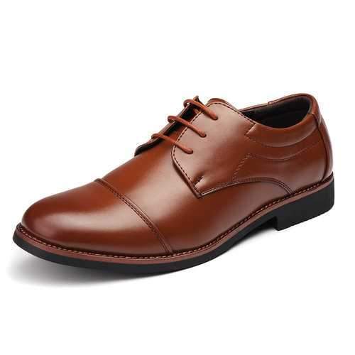 Large Size Men Cap Toe Business Casual Shoes