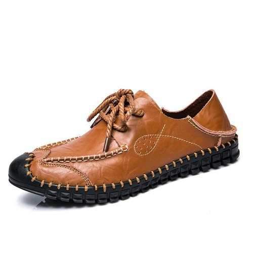 Men Hand Stitching Leather Shoes